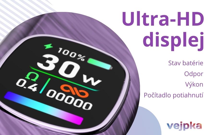 OXVA Xlim pro 2 detail na displej